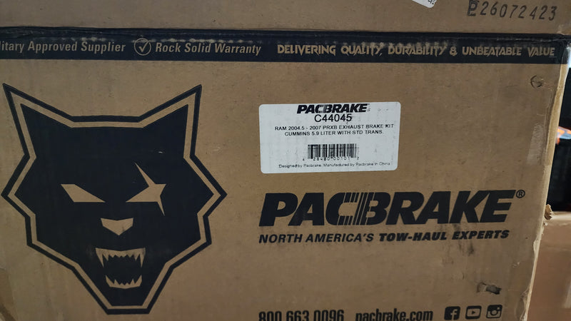 Load image into Gallery viewer, Pacbrake | 2004.5-2007 Dodge Ram 5.9L Cummins Direct Mount 4 inch PRXB High Performance Exhaust Brake Kit - *Open Box*
